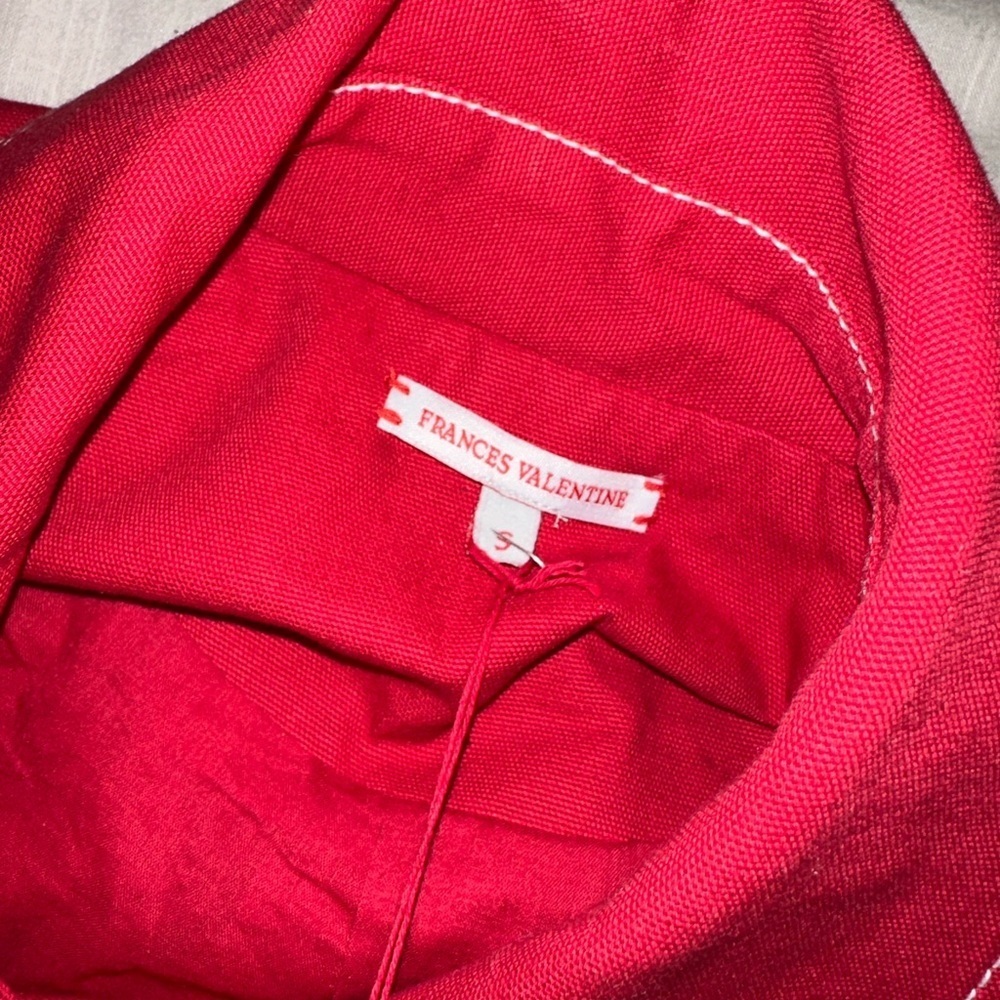 NWT Frances Valentine Trench Coat Red - Picture 7 of 8